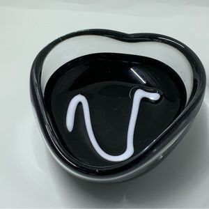 Vintage 1957 Coquille for Flygsfors by Paul Kedelv Studio Art Glass Bowl